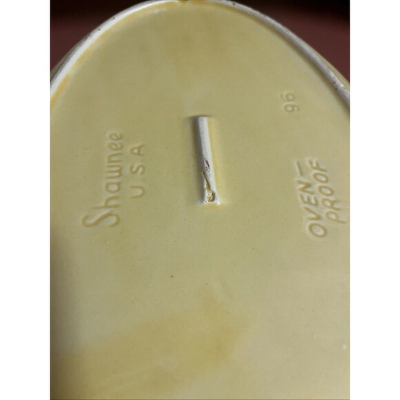 2 Vintage Shawnee Pottery Corn King #96 Platters Plates Thanksgiving - Picture 5 of 7